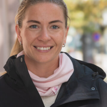 Rosa sløyfe buff merino